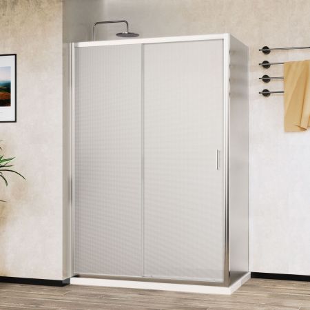 Душевые уголки Vincea Душевой уголок City VSR-5CT9012MT, 1200*900, хром, стекло текстурное,, артикул VSR-5CT9012MT