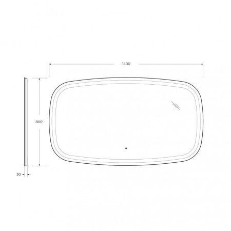 Зеркало MOLVENO CEZARES с контурной подсветкой и датчиком движения, артикул CZR-SPC-MOLVENO-1400-800-MOV