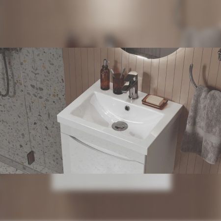 Тумба под раковину подвесная Velvex Vizo tp.VIZ.COM.50.1Y, 50 см, артикул tp.VIZ.COM.50.1Y