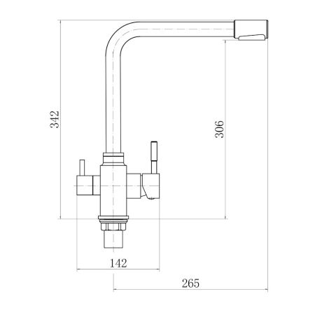 Смеситель для кухни FASHUN A54309-17, графит