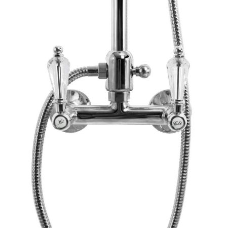 Душевая стойка со смесителем, верхним и ручным душем CEZARES DIAMOND-CD-Sw, артикул DIAMOND-CD-02-Sw