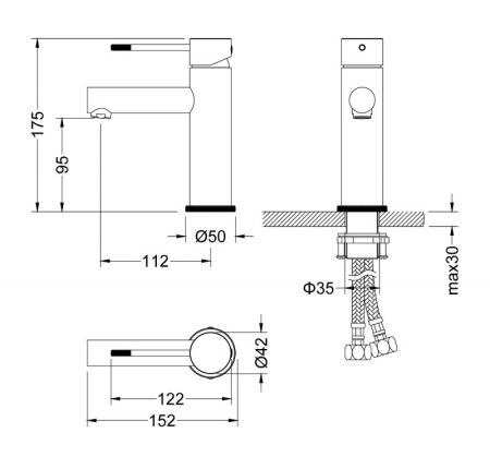 Смеситель для раковины Timo Saona 2361/00F Хром, артикул 2361/00F