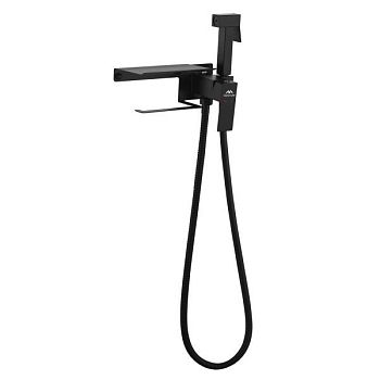 Гигиенический душ со смесителем и держателем туалетной бумаги FASHUN A57704-7, чёрный