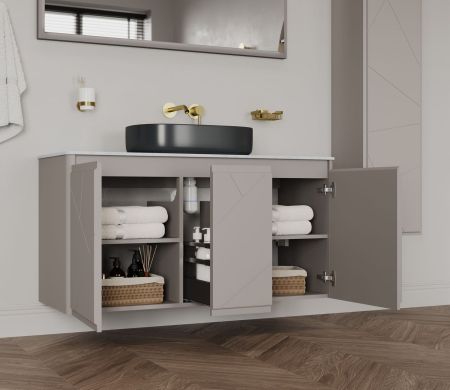 Тумба под раковину Allen Brau Paris 120 1.360004.PGM платина матовый, артикул 1.360004.PGM