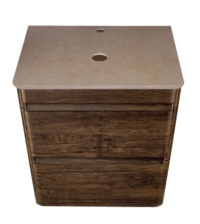 Столешница керамогранит под тумбу "Атлантика 60" MI01, цвет бежевый светлый