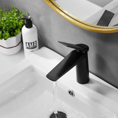 Смеситель для раковины Shevanik S8401H, черный