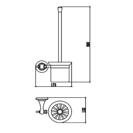 Ершик Savol  S-06994W, белый, артикул S-06994W