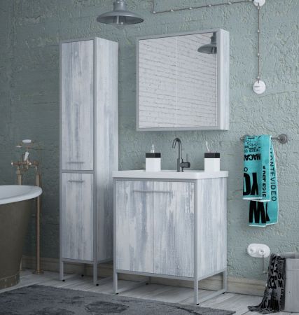 Тумба "Айрон 70", серый/арт, Сомо 70 / Фостер 70, артикул SD-00000309