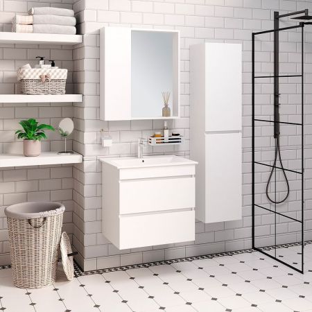Тумба под раковину Runo Манхэттен 65 4620750029203 Белая