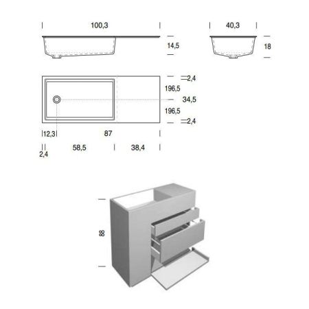 NOORTH milldue edition H2O Смеситель для раковины встраиваемый, однорычажный, цвет хром, артикул 9612
