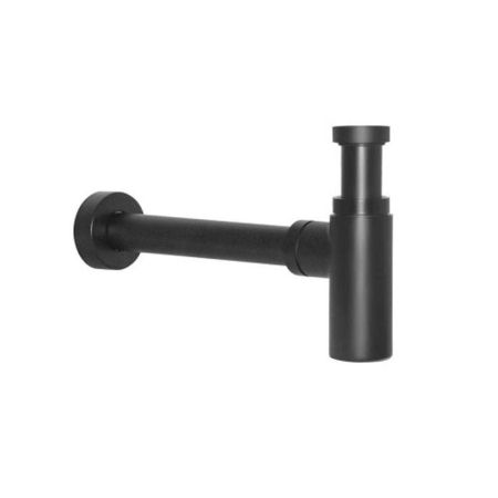 Duravit Сифон декоративный 1/4" удлиненный для донного клапана, цвет чёрный матовый, артикул 0050364600