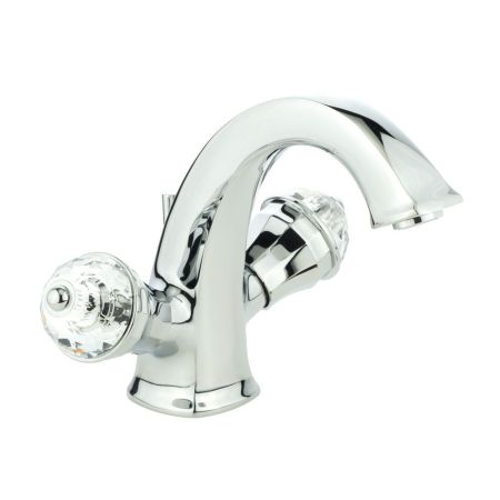 KORONA Смеситель для раковины, ручки Crystal, хром, артикул 27312