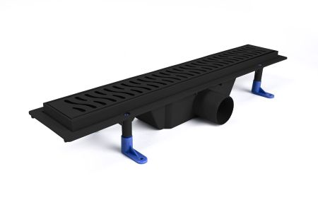 Душевой уголок Ambassador Queen Black 11011205L-ST4, прямоугольный, линейный трап, 120х80, артикул 11011205L-ST4