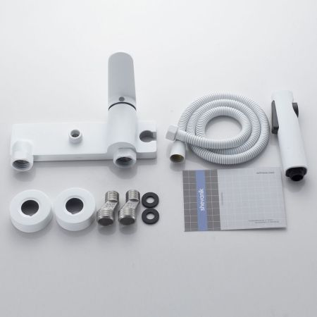 Гигиенический душ со смесителем Shevanik S4305C-1, белый