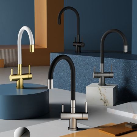 Смеситель для кухни с подключением фильтра Splenka S70.64.09, графит