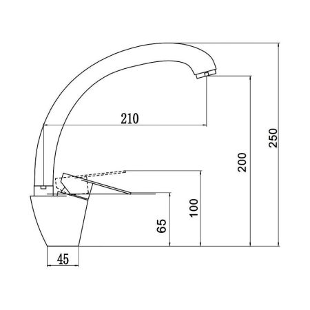 Смеситель для кухни Fmark FS8234Q, графит