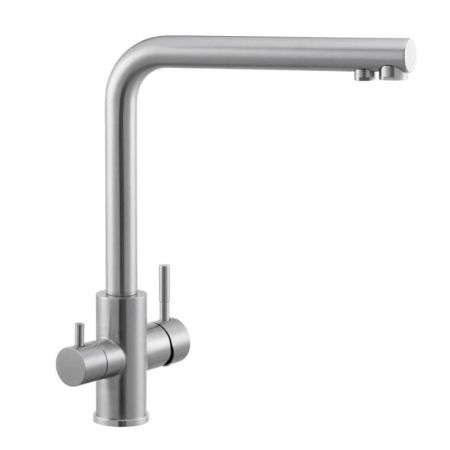 Смеситель для кухни с подключением фильтра Knotlor SS-08, сатин, артикул SS-08