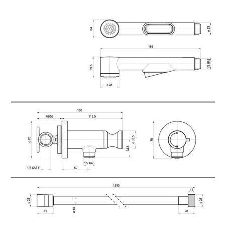 BOSSINI MACAN Гигиенический душ с прогрессивным смесителем, лейка пластиковая, шланг Cromolux 125 см, цвет хром BOSSINI MACAN Гигиенический душ с прогрессивным смесителем, лейка пластиковая, шланг Cromolux 125 см, цвет хром