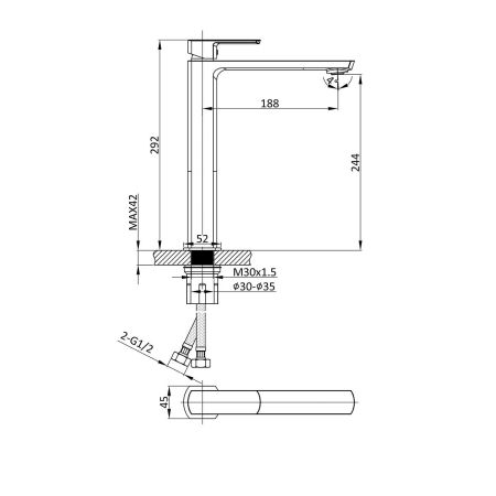 смесители для раковины Vincea Смеситель для раковины Next VBF-1N2CH однорычажный, хром,, артикул VBF-1N2CH
