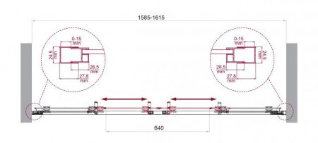 LUCE-BF-2-140-C-Cr Душевая дверь, артикул LUCE-BF-2-140-C-Cr