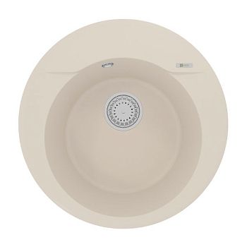 Кухонная мойка Lemark SULA 500 врезная круглая из кварцгранита цвет: Шампань  (9910006)