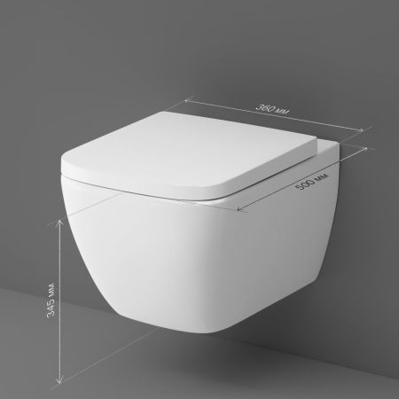 C901701SC Gem подвесной унитаз FlashClean с сиденьем микролифт, артикул C901701SC