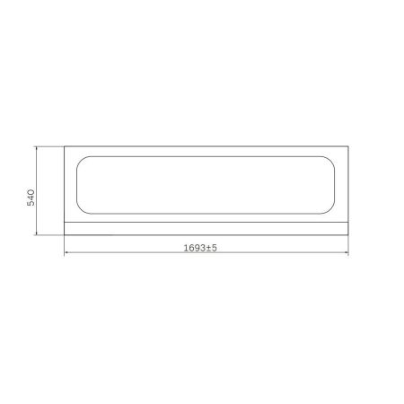 W80A-170-070W-P Like, панель фронтальная для ванны Like A0 170х70 см, шт