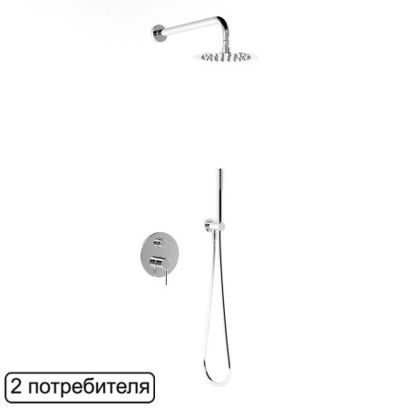 Система для душа скрытого монтажа EXCELLENT Pi AREX.SET.1245CR (хром), артикул AREX.SET.1245CR