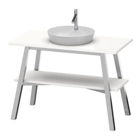 Duravit Cape Cod Консоль 825x1120x570 мм деревянная напольная с 1 полкой, цвет Белый глянцевый, артикул CC953208585