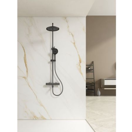 Душевая система с термостатом Splenka S223.26.09, графит