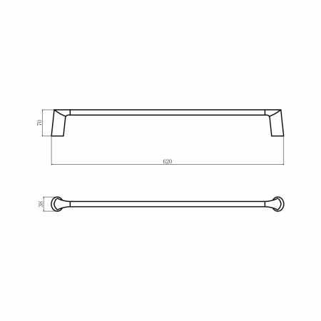 Полотенцедержатель FASHUN A1801-21, бронза