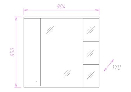 Тумба для умыв. "Меркурий 80" 2 ящ. подвес.  (ум. Фостер 80), артикул 209004