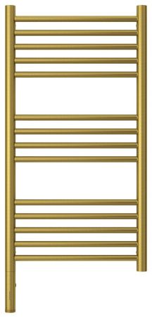 Полотенцесушитель электрический "БОГЕМА 3.0" прямая 800х400 / МЭМ левый (Состаренная латунь)