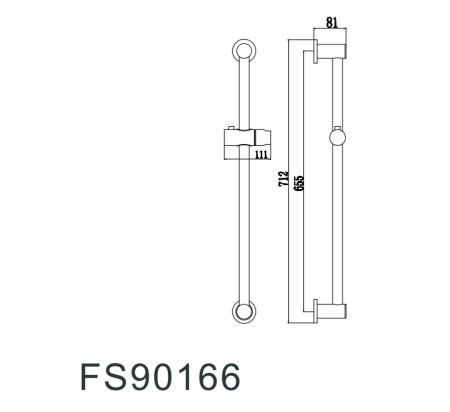 Душевая штанга Fmark FS90166, хром, артикул FS90166