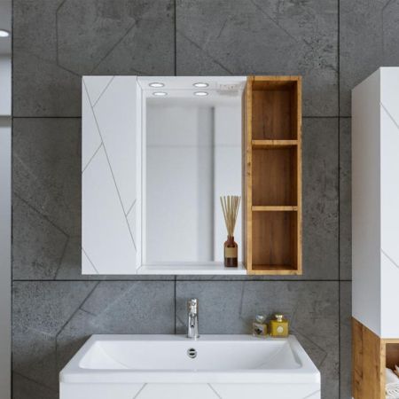 Шкаф навесной с дверью Бриклаер КРИСТАЛЛ 20 см, белый, артикул 4627125416040