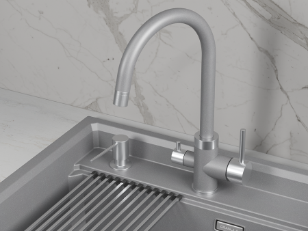 Смеситель для кухни GRANULA (5169, АЛЮМИНИУМ), артикул 5169, АЛЮМИНИУМ