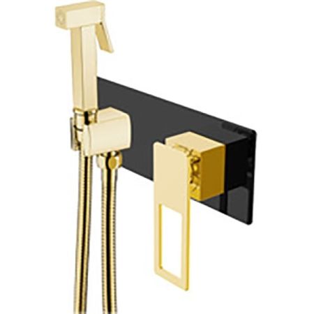 Гигиеническая лейка Q со смесителем  BLACK GOLD_Комплект