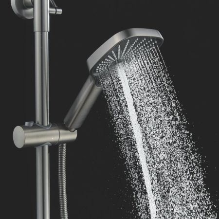 Душевая система Shevanik S6236T, оружейная сталь, артикул S6236T