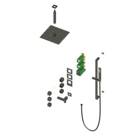 Душевая система встроенная с термостатом Timo Selene SX-2239/03SM черный, артикул SX-2239/03SM