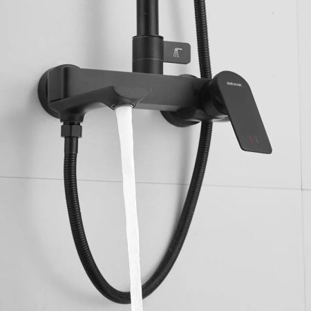 Душевая система Shevanik S9136H, черный, артикул S9136H