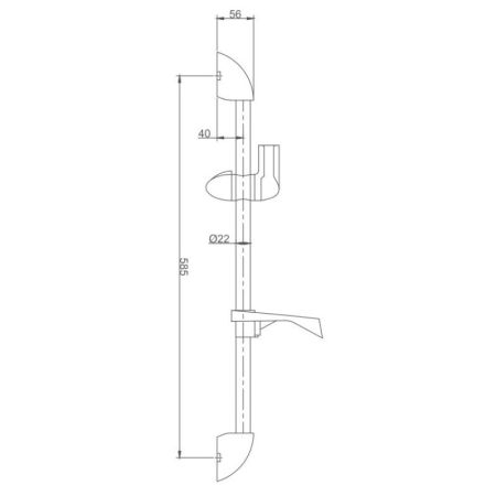 Душевая штанга Haiba HB8001, хром, артикул HB8001