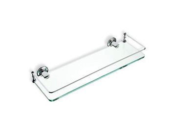 Stil Haus Smart, стеклянная полка с ограждением (длина 40), цвет хром