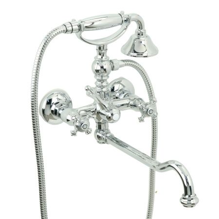 PRESTIGE Смеситель для ванны внешний, c поворотным изливом, хром