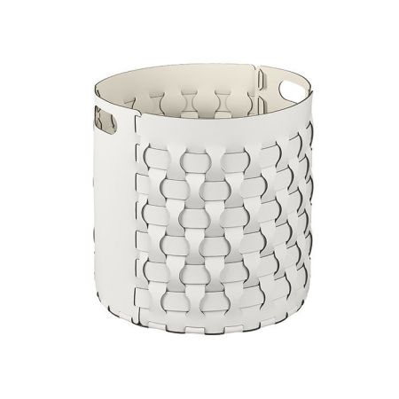 ADJ Круглая корзина Dubai, D40xH40 см., цвет: белый/панна котта, артикул 2050.10/16