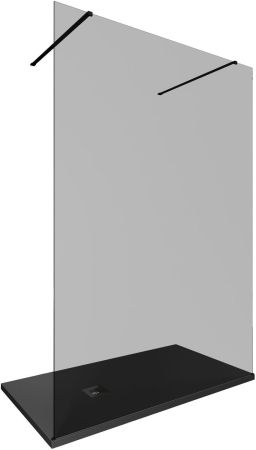 Душевая перегородка Allen Brau Infinity 2 140 3.21052.BBA.T черный браш, артикул 3.21052.BBA.T