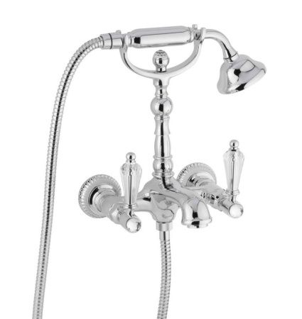 Смеситель The One с ручным душем для ванны. Прозрачные кристаллы Swarovski, цвет хром