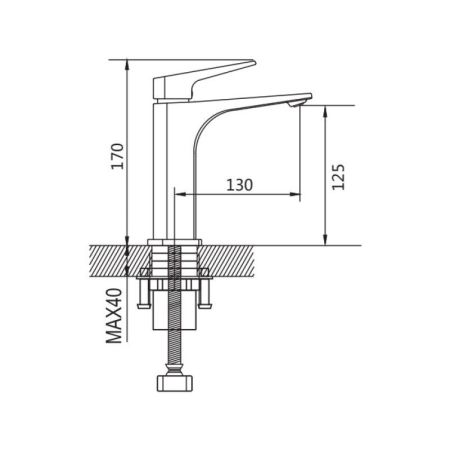 Смеситель для раковины Shevanik S4201G, золотой сатин, артикул S4201G