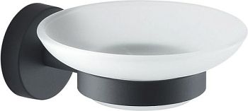 Gedy Eros, настенная стеклянная мыльница, цвет черный матовый