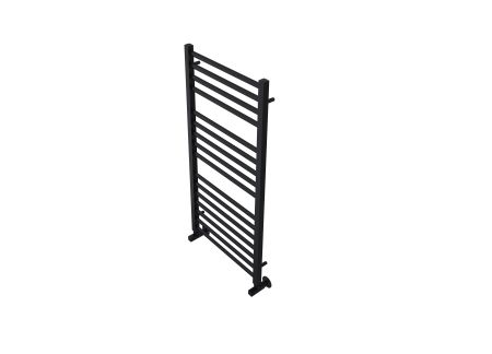 Полотенцесушитель водяной Aquatek (Акватек) П16 500х1100 мм, черный муар, подключение нижнее/диагональное, сверхпрочная пищевая нержавеющая сталь AISI 304L, гарантия 10 лет, артикул AQ KO1610BL