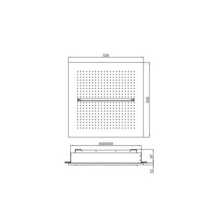 Fantini Acqua Zone Верхний душ 530х530 мм, потолочный, ,Дождь, Ливень,цвет Matt Copper PVD, артикул 75 P9 C032